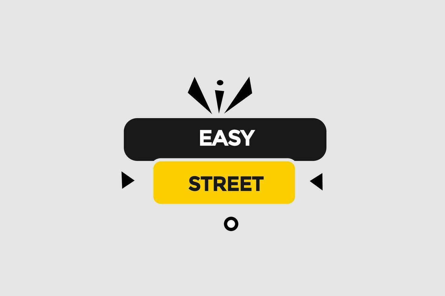 new easy street  news website, click button, level, sign, speech, bubble  banner, vector