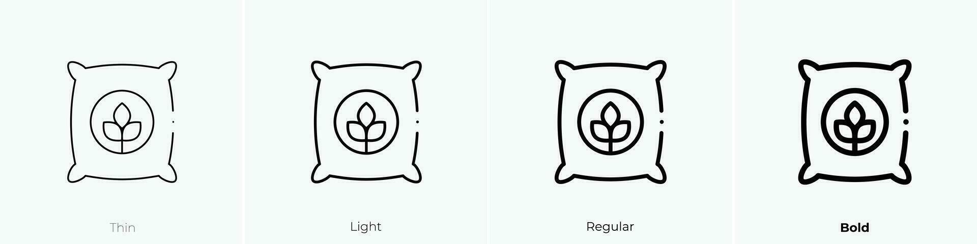 sack icon. Thin, Light, Regular And Bold style design isolated on white background vector