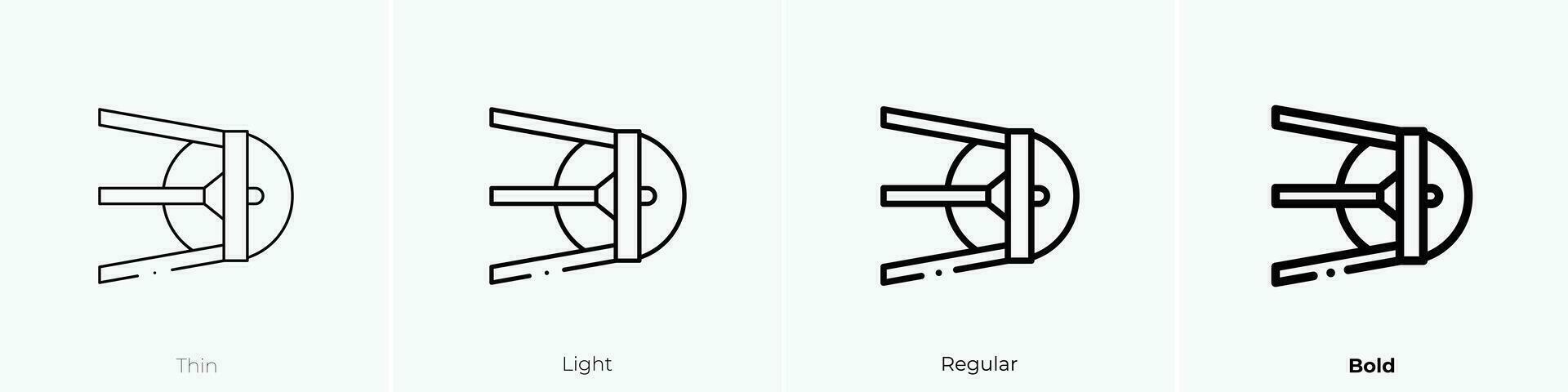 satellite icon. Thin, Light, Regular And Bold style design isolated on white background vector