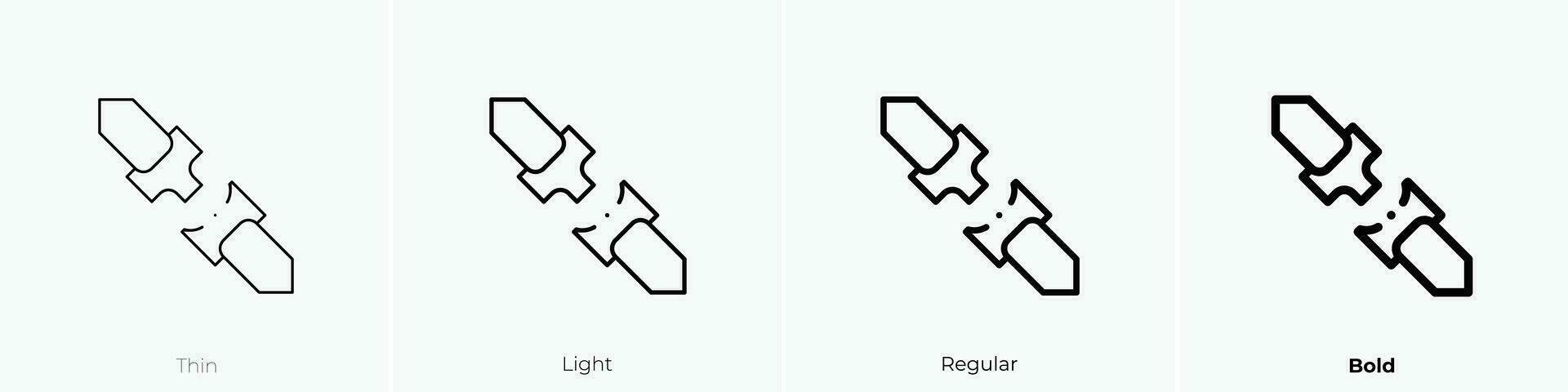 la seguridad cinturón icono. delgado, luz, regular y negrita estilo diseño aislado en blanco antecedentes vector