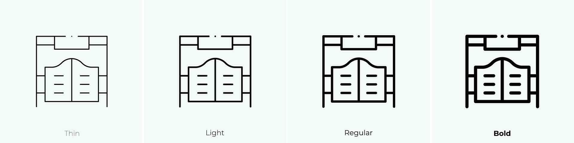 saloon icon. Thin, Light, Regular And Bold style design isolated on white background vector