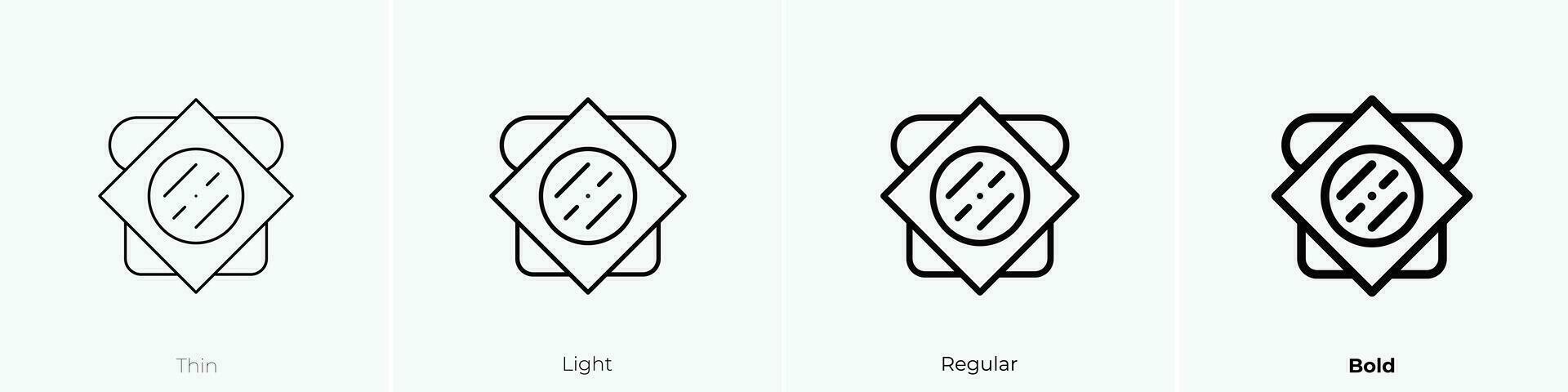 emparedado icono. delgado, luz, regular y negrita estilo diseño aislado en blanco antecedentes vector