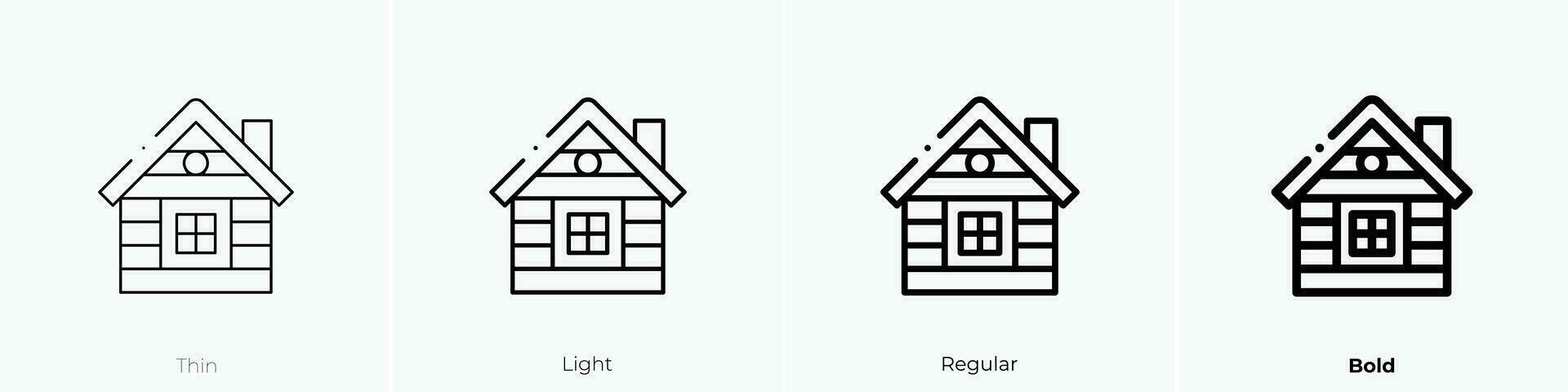 sauna icon. Thin, Light, Regular And Bold style design isolated on white background vector