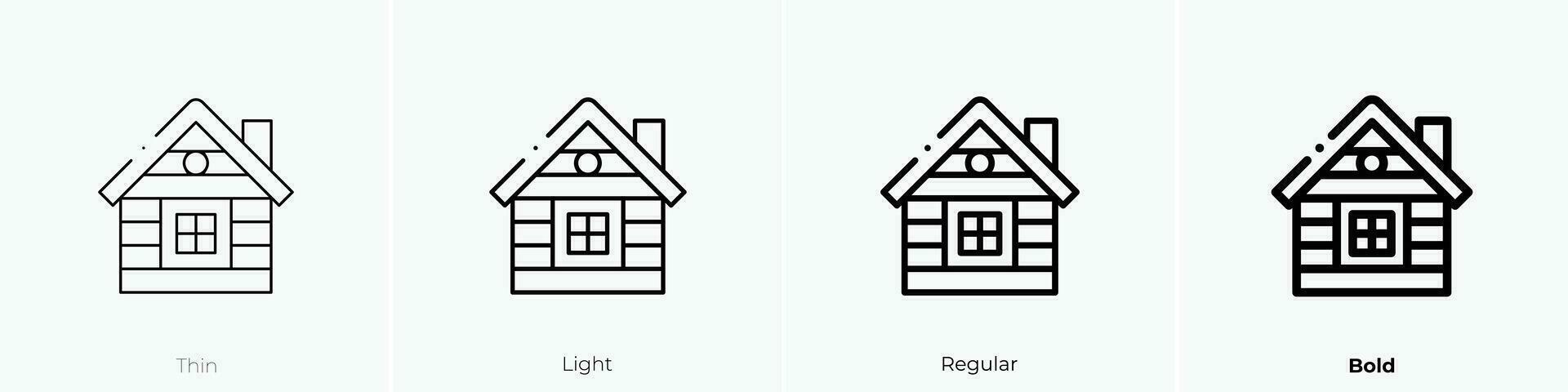 sauna icono. delgado, luz, regular y negrita estilo diseño aislado en blanco antecedentes vector