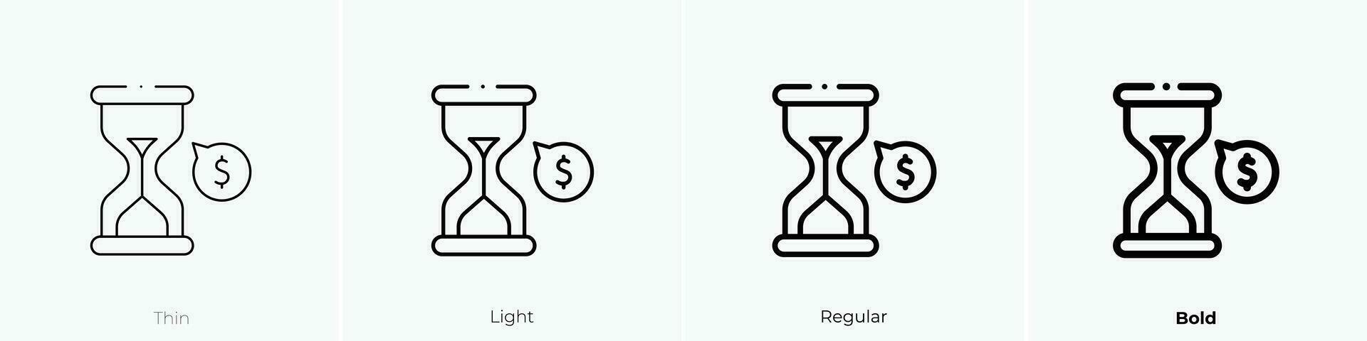 scarcity icon. Thin, Light, Regular And Bold style design isolated on white background vector