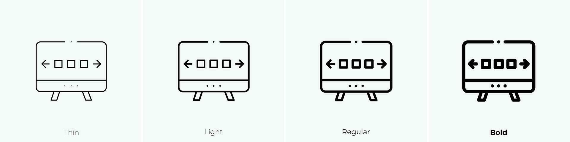 series icon. Thin, Light, Regular And Bold style design isolated on white background vector