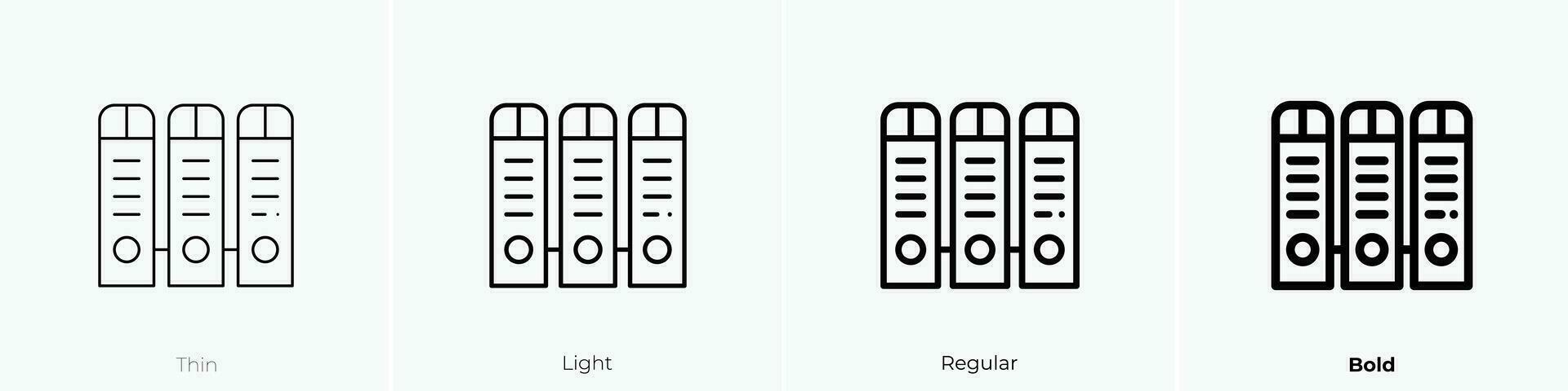 servers icon. Thin, Light, Regular And Bold style design isolated on white background vector