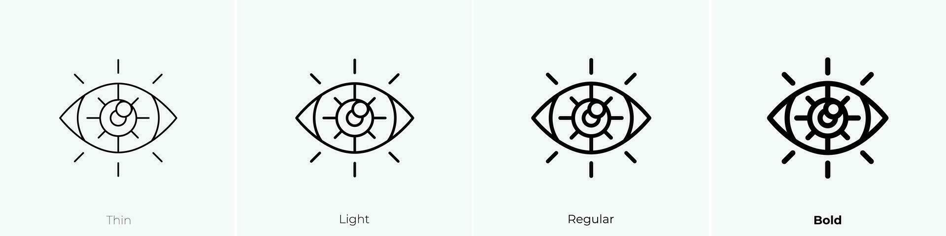 escanear icono. delgado, luz, regular y negrita estilo diseño aislado en blanco antecedentes vector