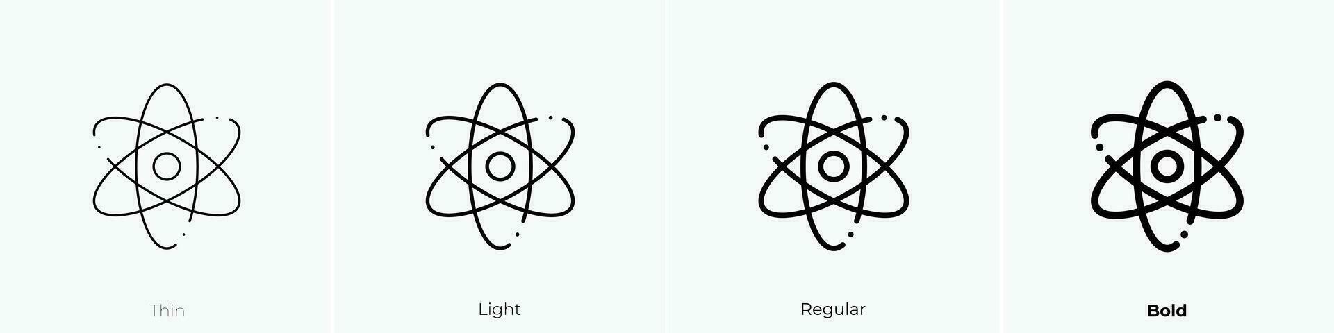 science icon. Thin, Light, Regular And Bold style design isolated on white background vector