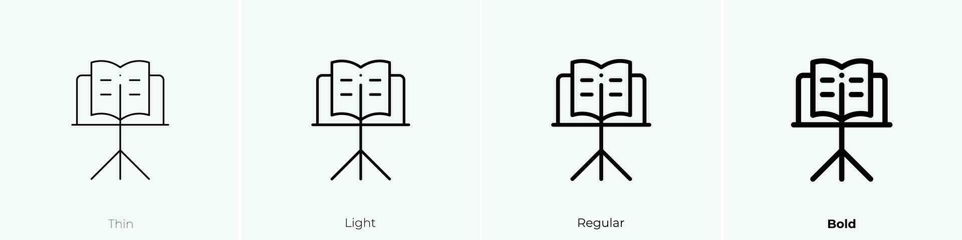 score icon. Thin, Light, Regular And Bold style design isolated on white background vector
