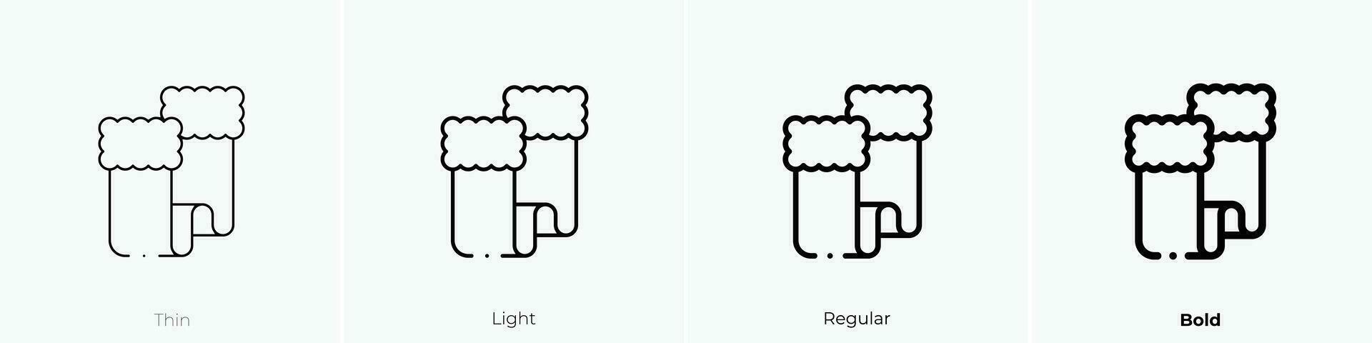 scarf icon. Thin, Light, Regular And Bold style design isolated on white background vector