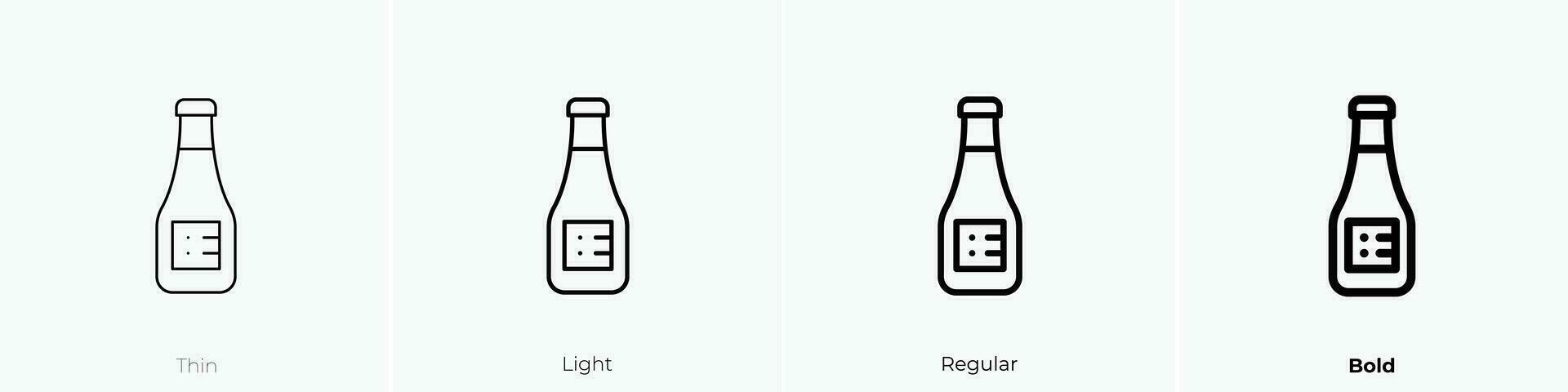 sauces icon. Thin, Light, Regular And Bold style design isolated on white background vector