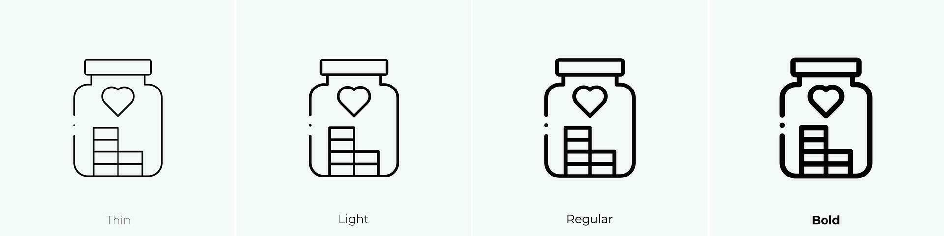 save money icon. Thin, Light, Regular And Bold style design isolated on white background vector