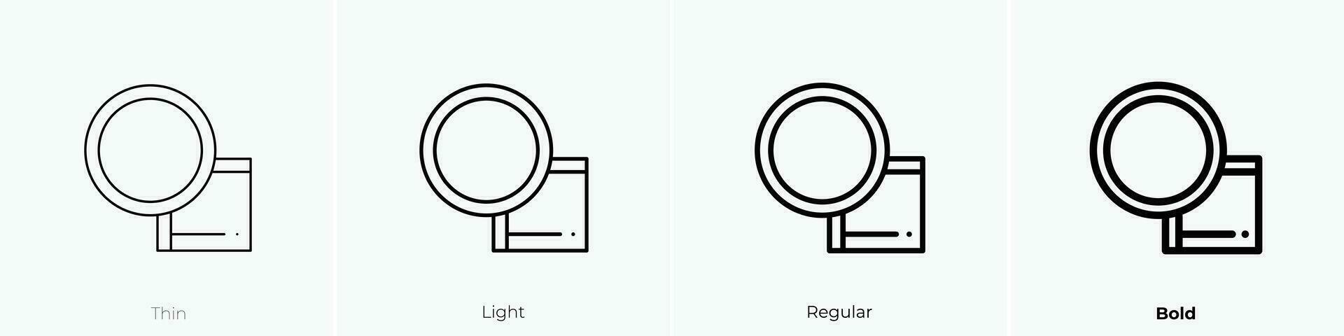 forma icono. delgado, luz, regular y negrita estilo diseño aislado en blanco antecedentes vector