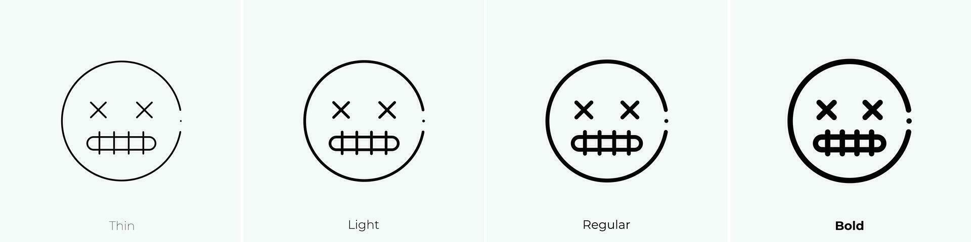 secret icon. Thin, Light, Regular And Bold style design isolated on white background vector