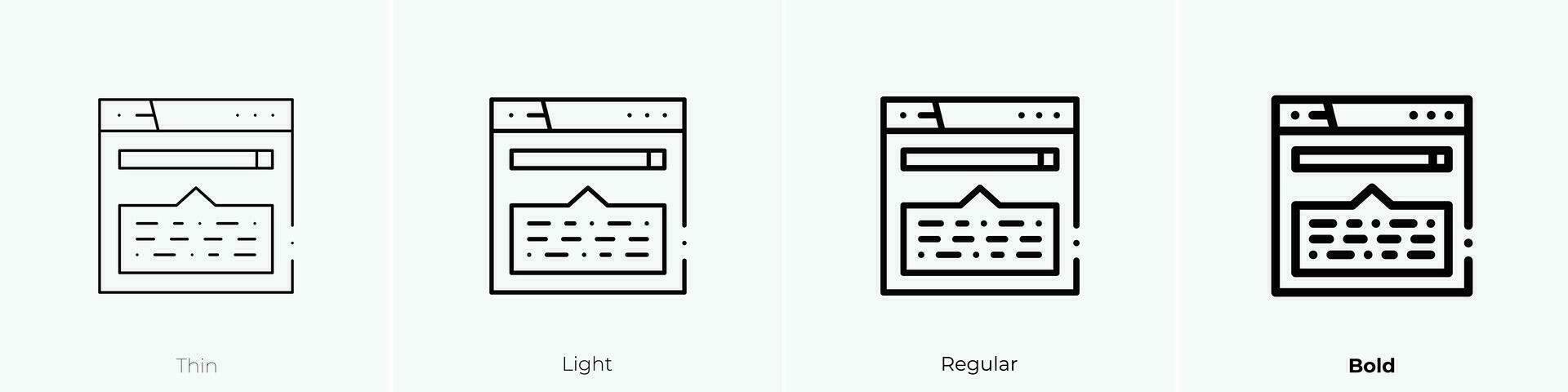 search engine optimization icon. Thin, Light, Regular And Bold style design isolated on white background vector