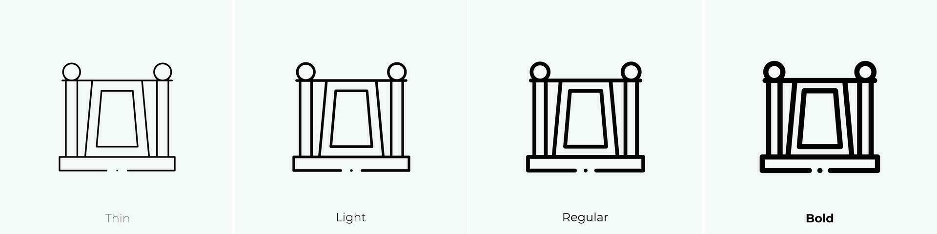 separador icono. delgado, luz, regular y negrita estilo diseño aislado en blanco antecedentes vector