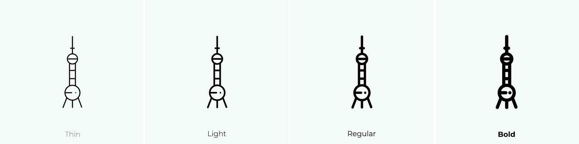 llevar a la fuerza icono. delgado, luz, regular y negrita estilo diseño aislado en blanco antecedentes vector