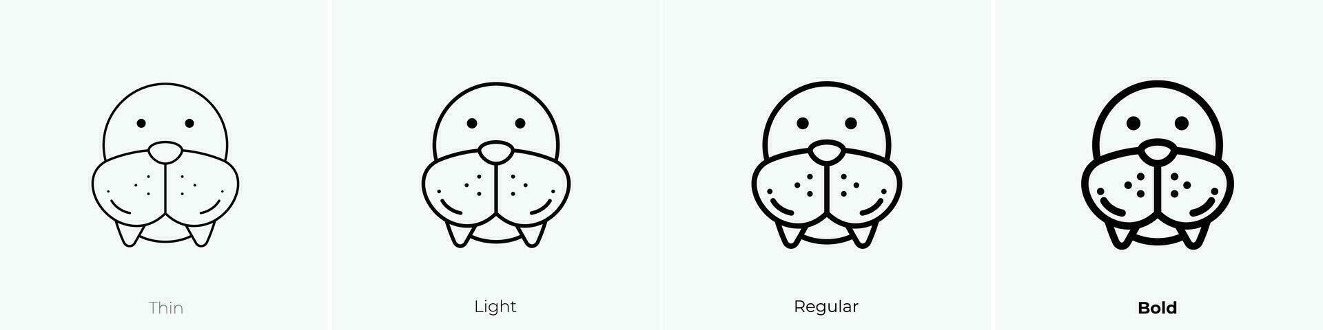 seals icon. Thin, Light, Regular And Bold style design isolated on white background vector