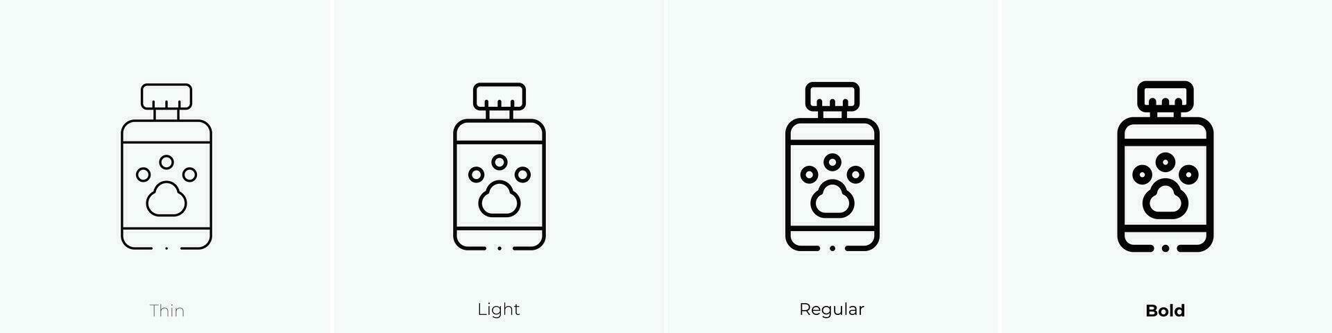 shampoo icon. Thin, Light, Regular And Bold style design isolated on white background vector
