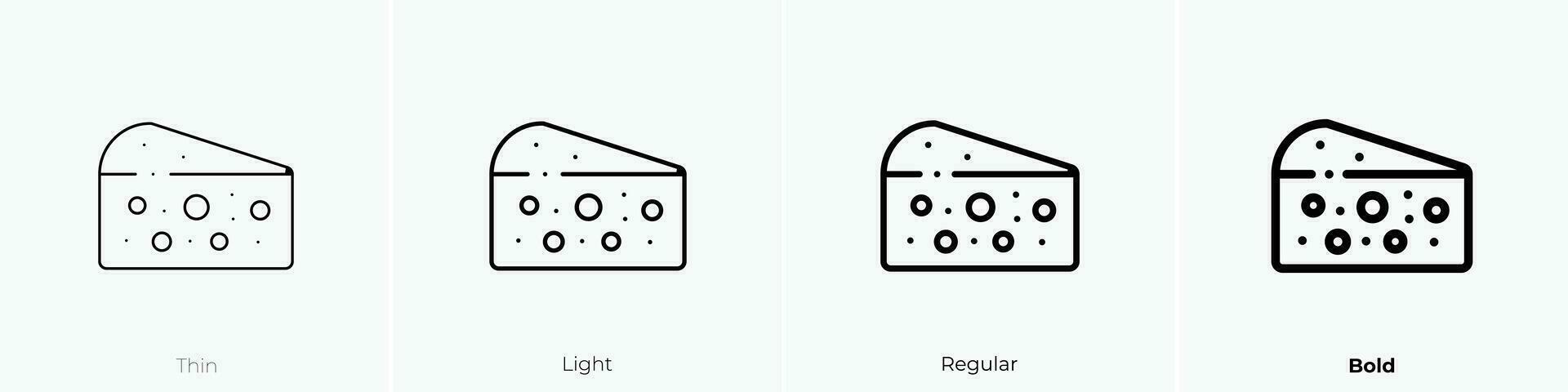 roquefort icon. Thin, Light, Regular And Bold style design isolated on white background vector