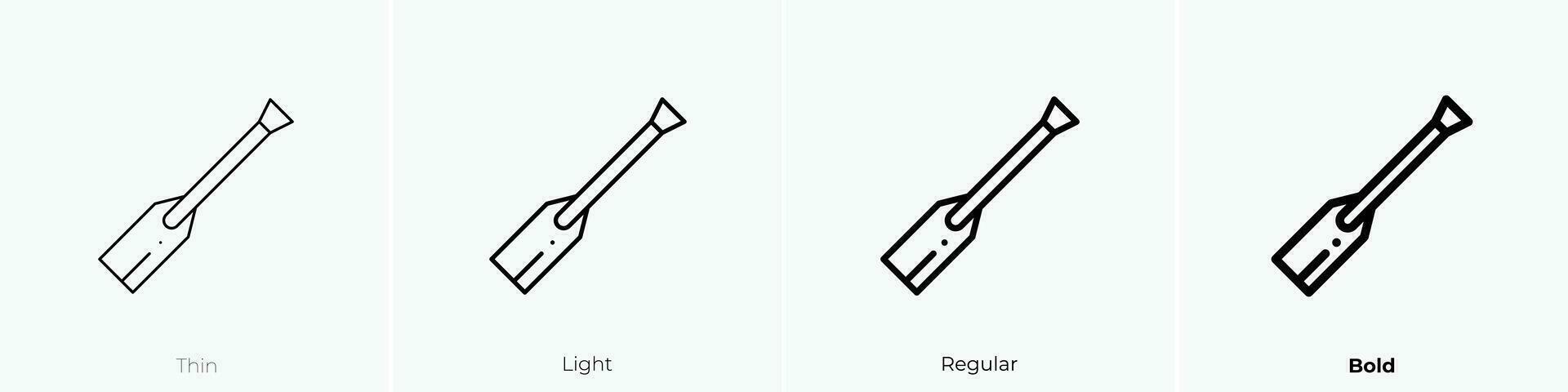 rowing icon. Thin, Light, Regular And Bold style design isolated on white background vector