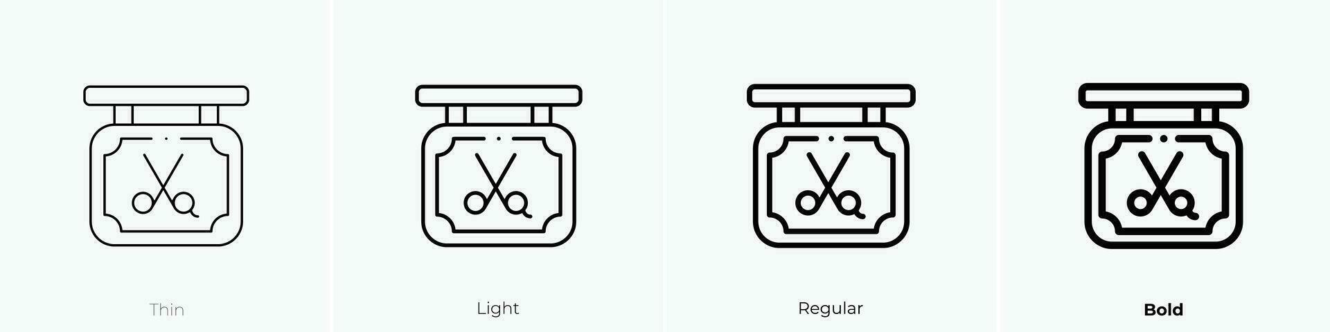 signaling icon. Thin, Light, Regular And Bold style design isolated on white background vector