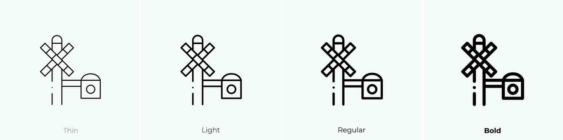 la carretera firmar icono. delgado, luz, regular y negrita estilo diseño aislado en blanco antecedentes vector