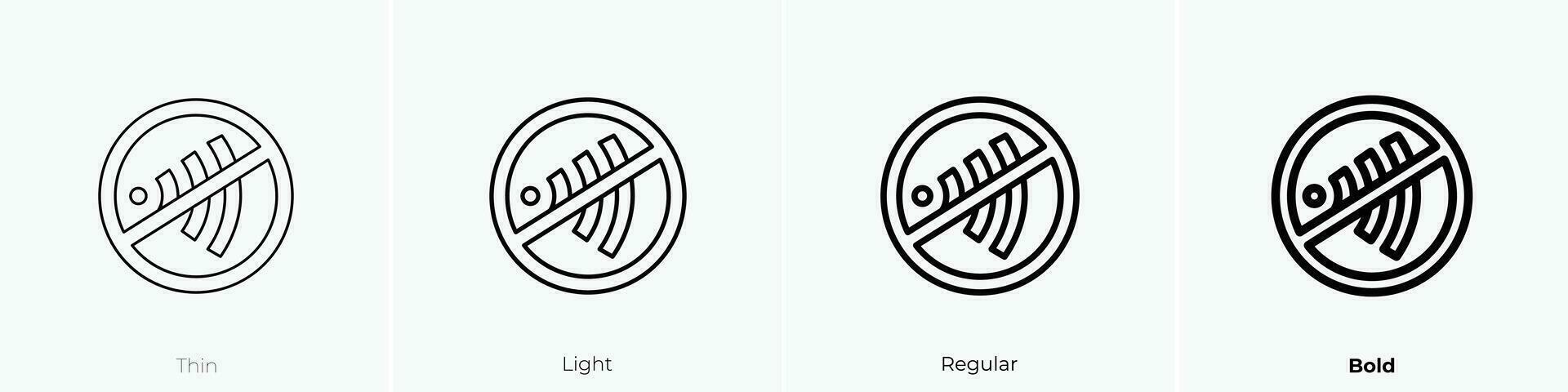 sign icon. Thin, Light, Regular And Bold style design isolated on white background vector