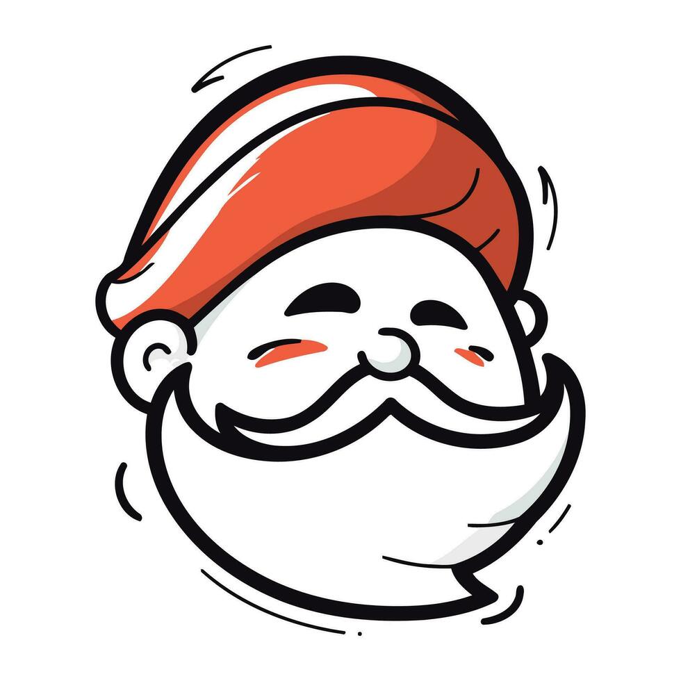 Papa Noel noel alegre Navidad y contento nuevo año. vector ilustración.