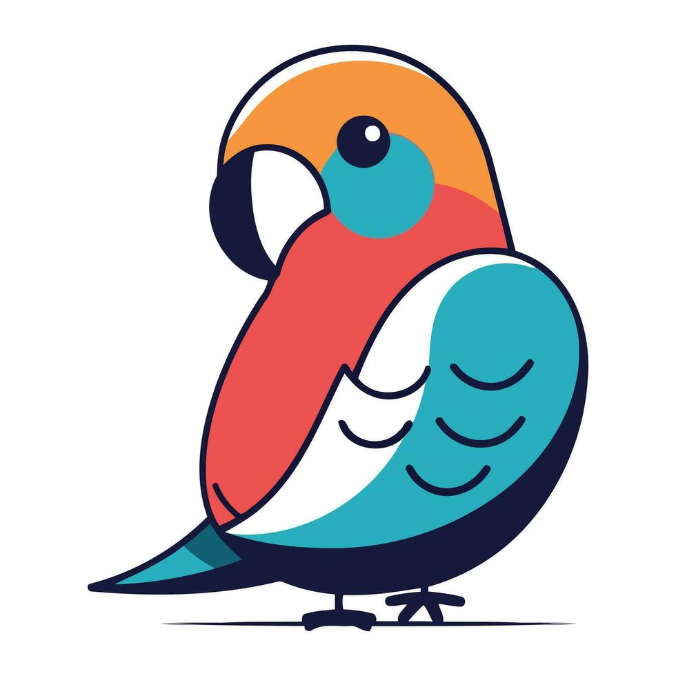 Parrot icon. Flat illustration of parrot vector icon for web design