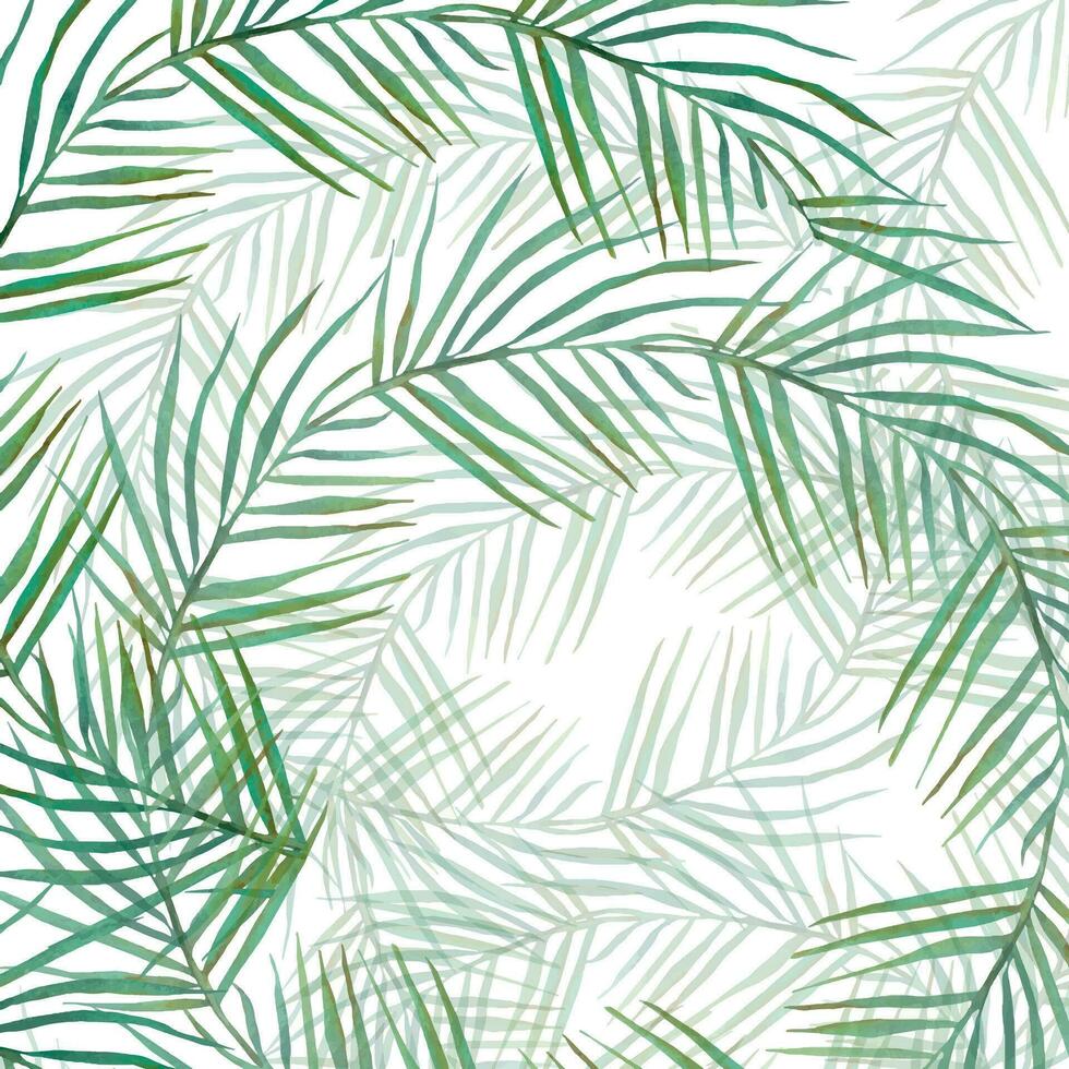 tropical verde antecedentes. verano antecedentes con verde sucursales. elementos de floral diseño. Perfecto para Boda invitaciones, saludo tarjetas, blogs, carteles y más vector