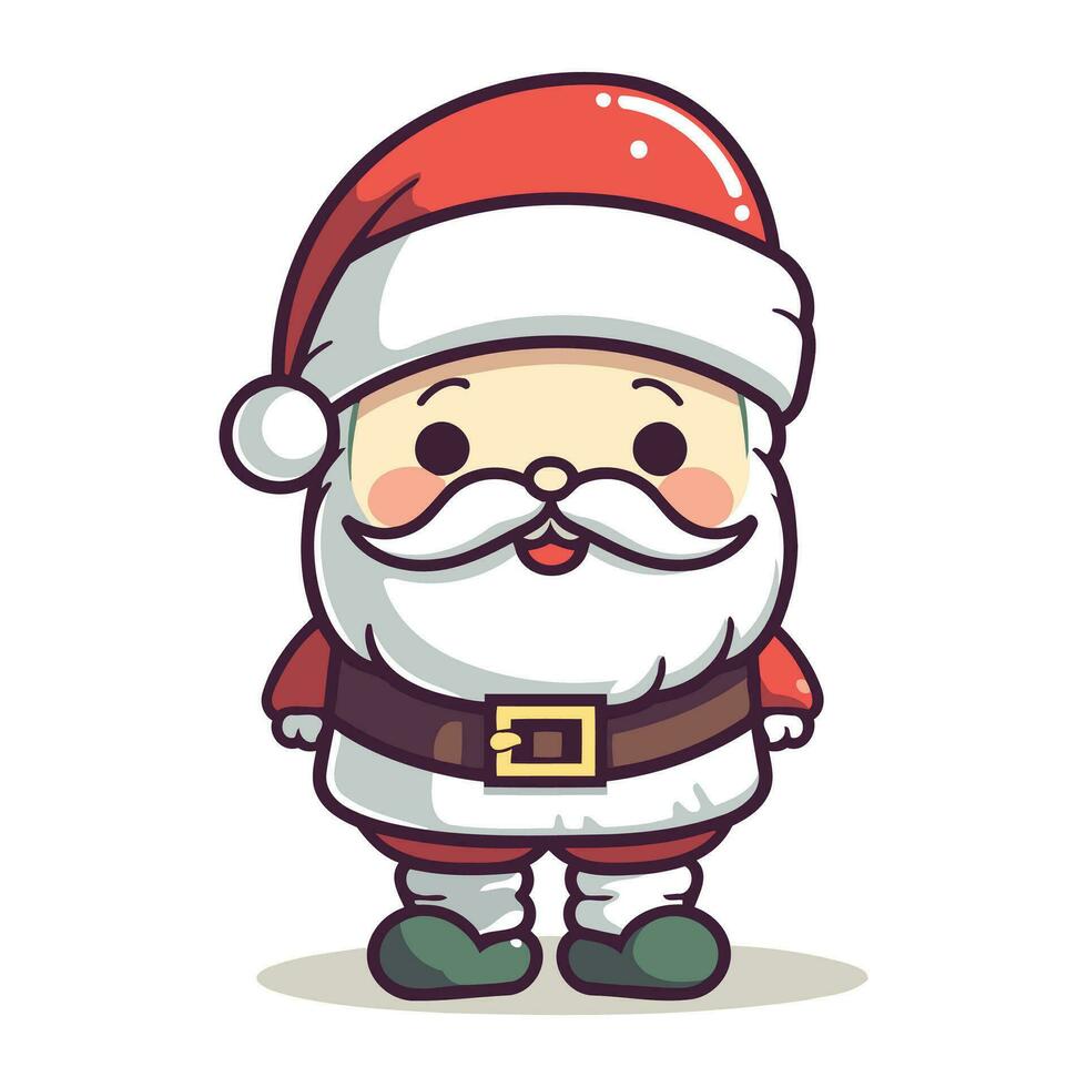 Papa Noel claus personaje diseño. linda dibujos animados Papa Noel claus vector ilustración.