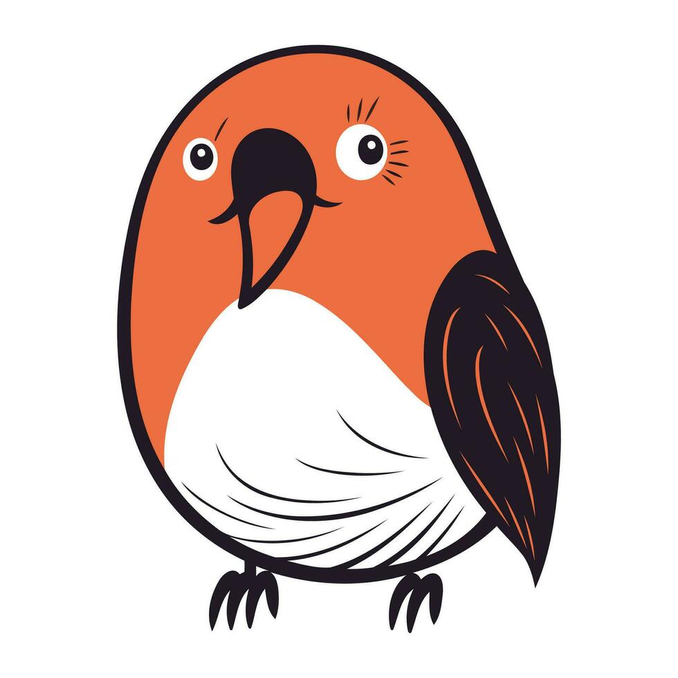 linda pequeño pájaro aislado en blanco antecedentes. vector dibujos animados ilustración.