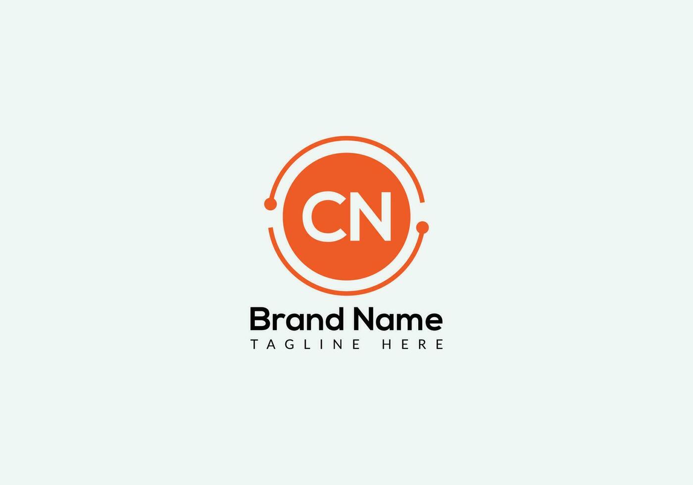 Abstract CN letter modern initial lettermarks logo design vector