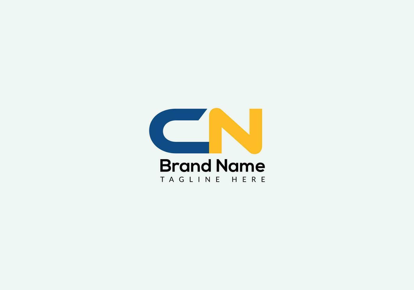 Abstract CN letter modern initial lettermarks logo design vector