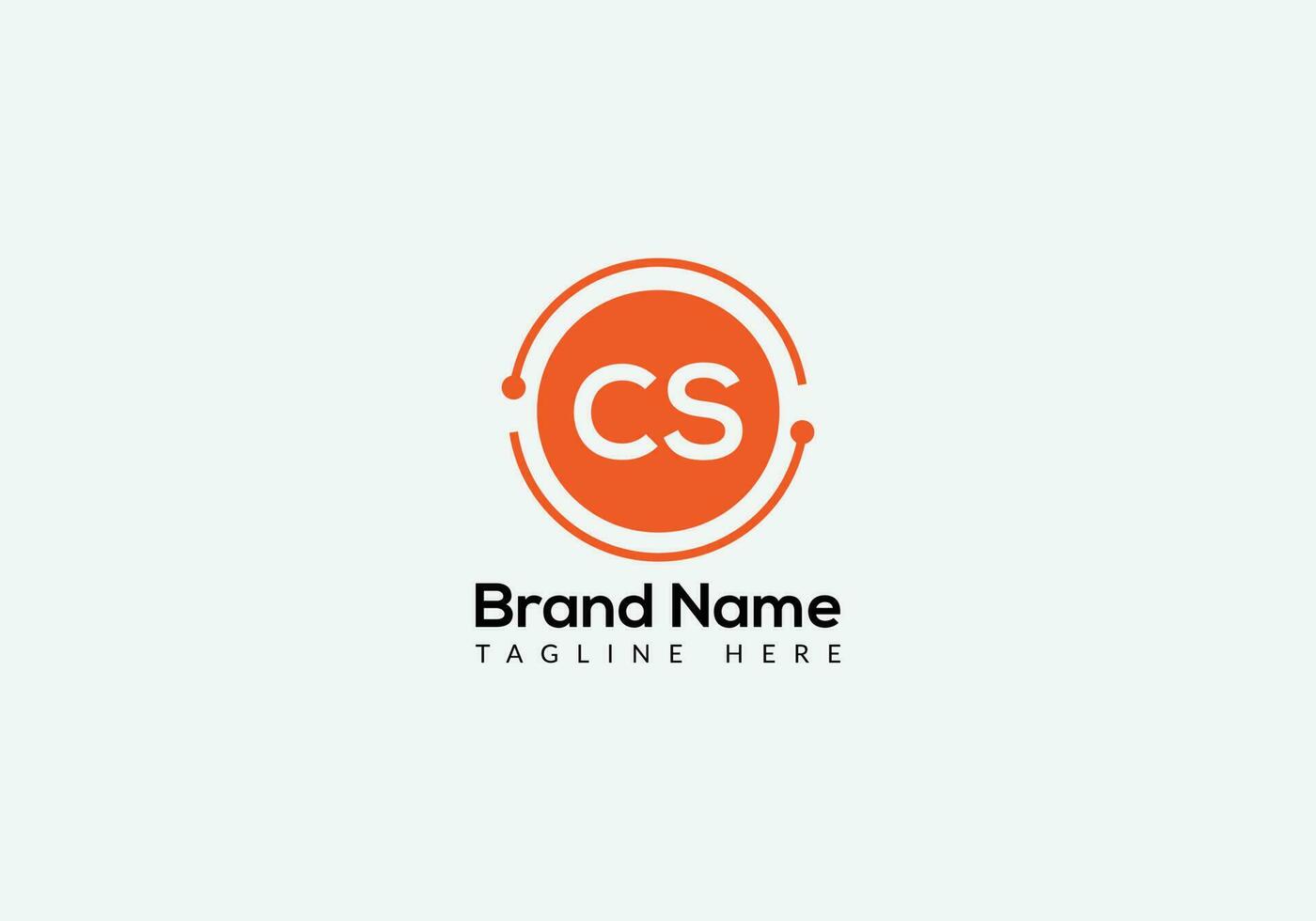 Abstract CS letter modern initial lettermarks logo design vector