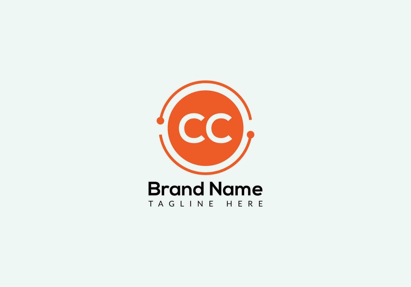 Abstract CC letter modern initial lettermarks logo design vector