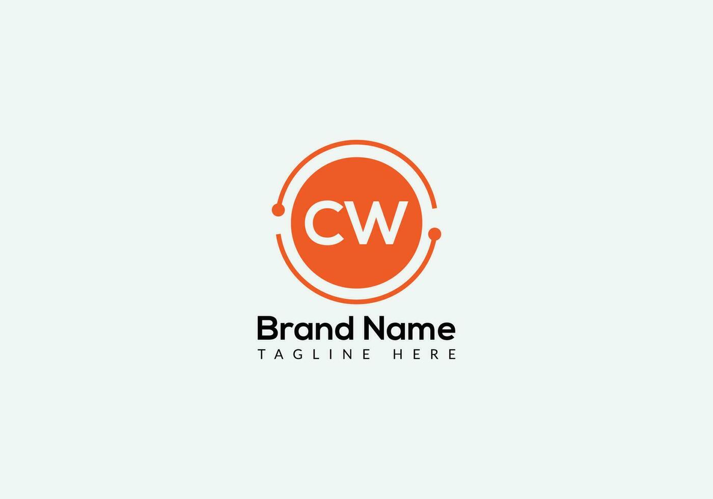 Abstract CW letter modern initial lettermarks logo design vector