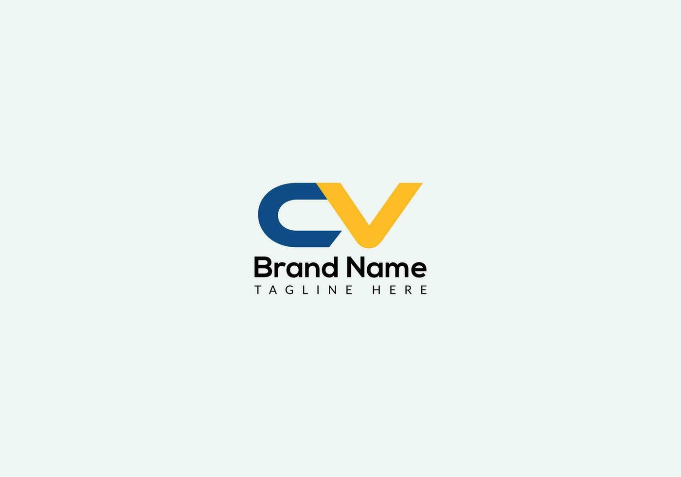 Abstract CV letter modern initial lettermarks logo design vector