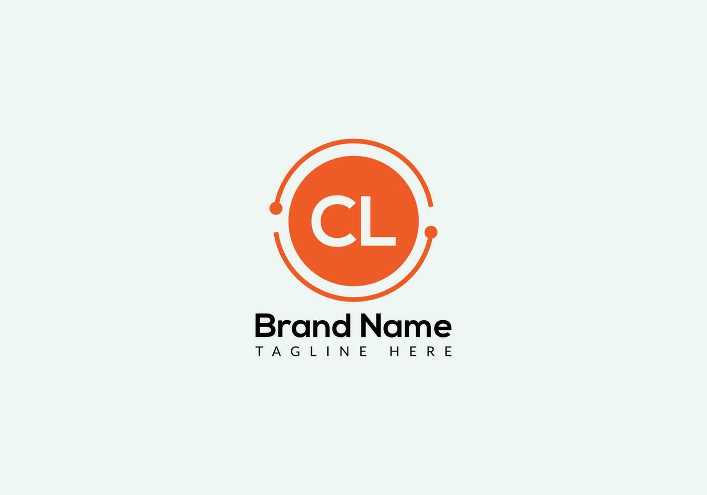 Abstract CL letter modern initial lettermarks logo design vector