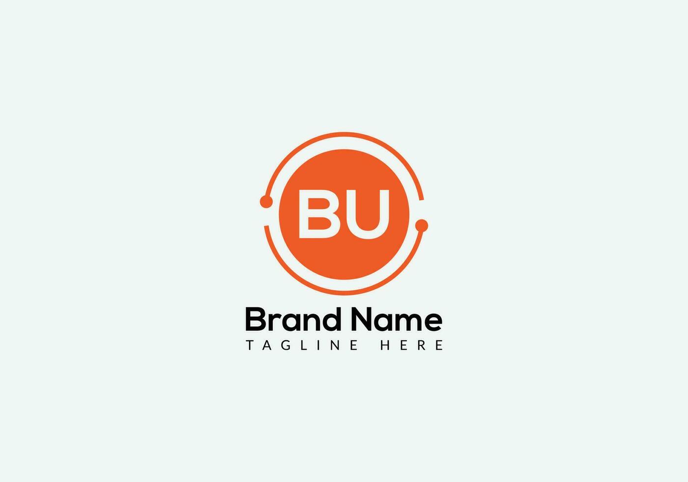 Abstract BU letter modern initial lettermarks logo design vector