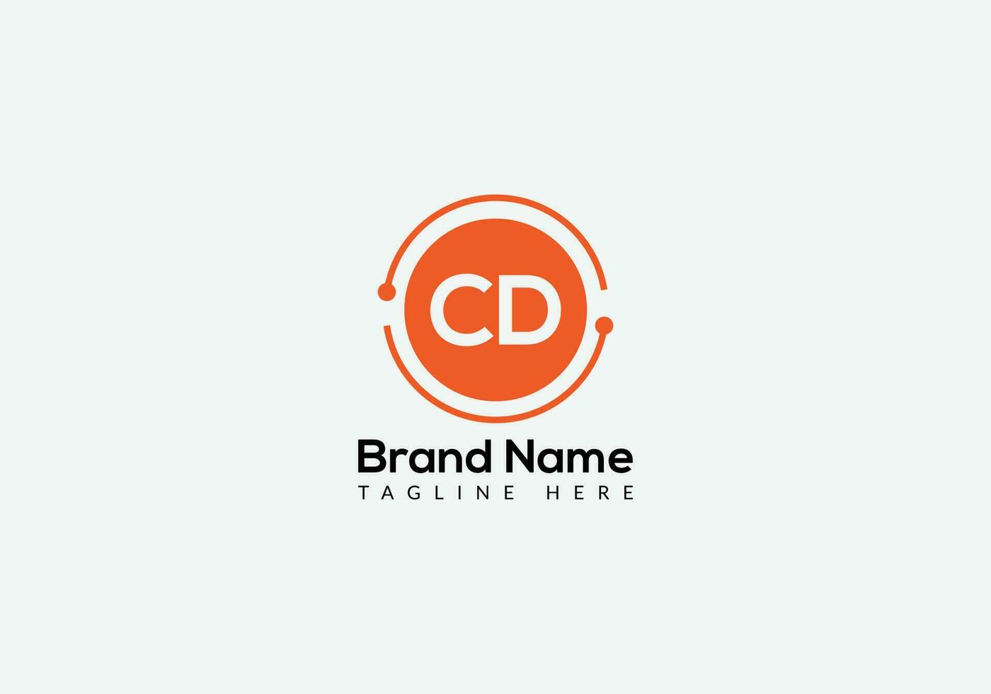 Abstract CD letter modern initial lettermarks logo design vector