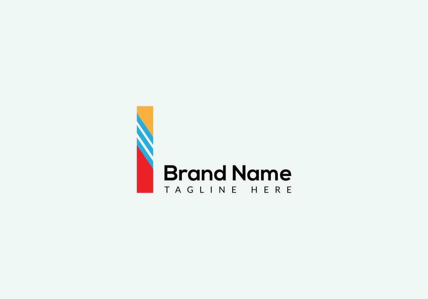 Abstract I letter modern initial lettermarks logo design vector