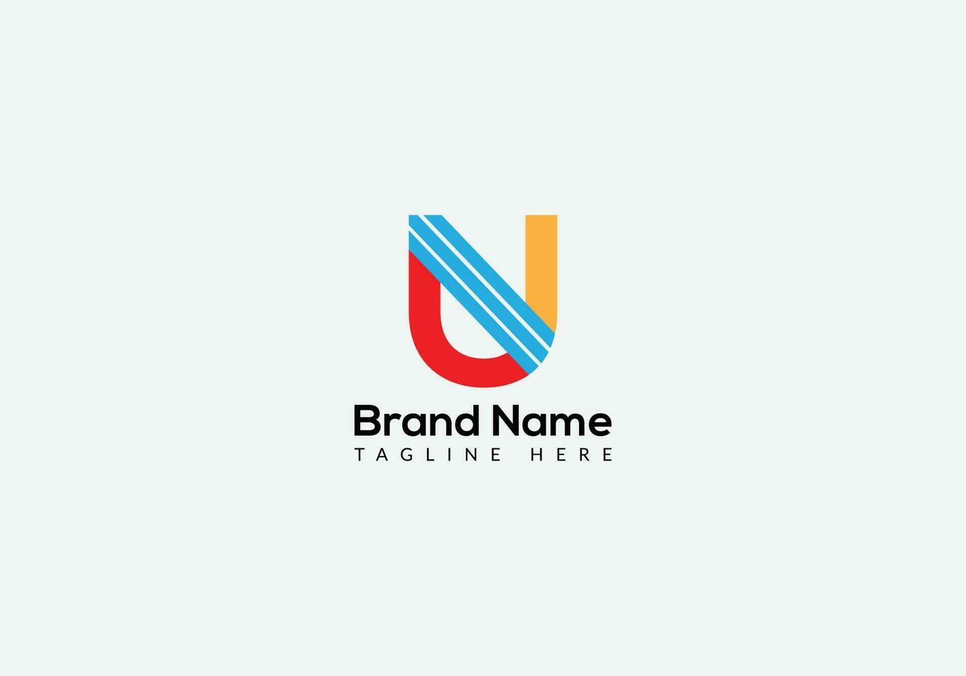 Abstract U letter modern initial lettermarks logo design vector