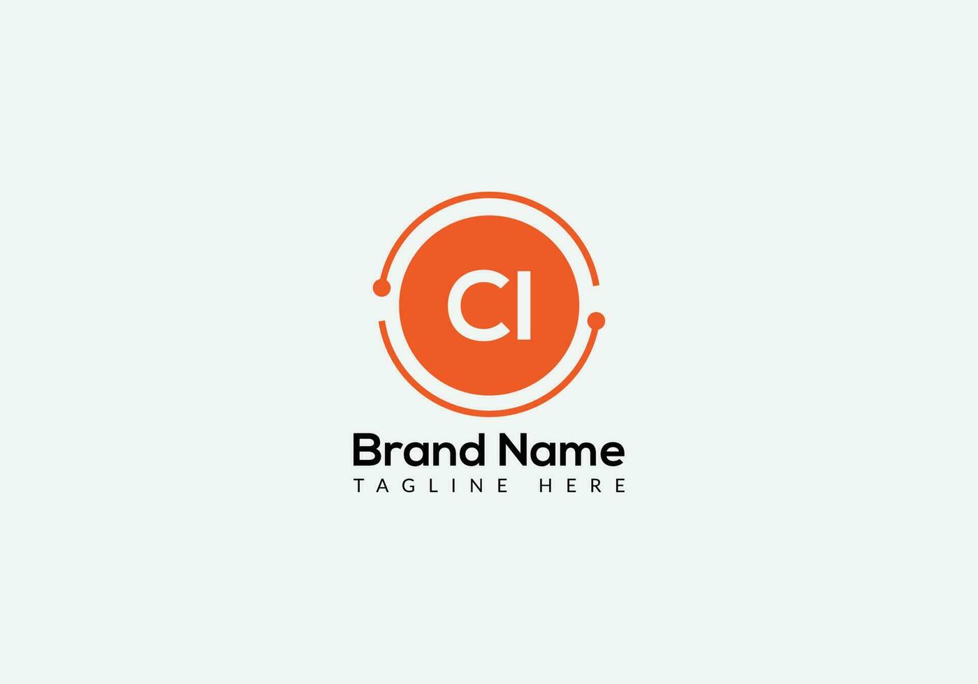 Abstract CI letter modern initial lettermarks logo design vector