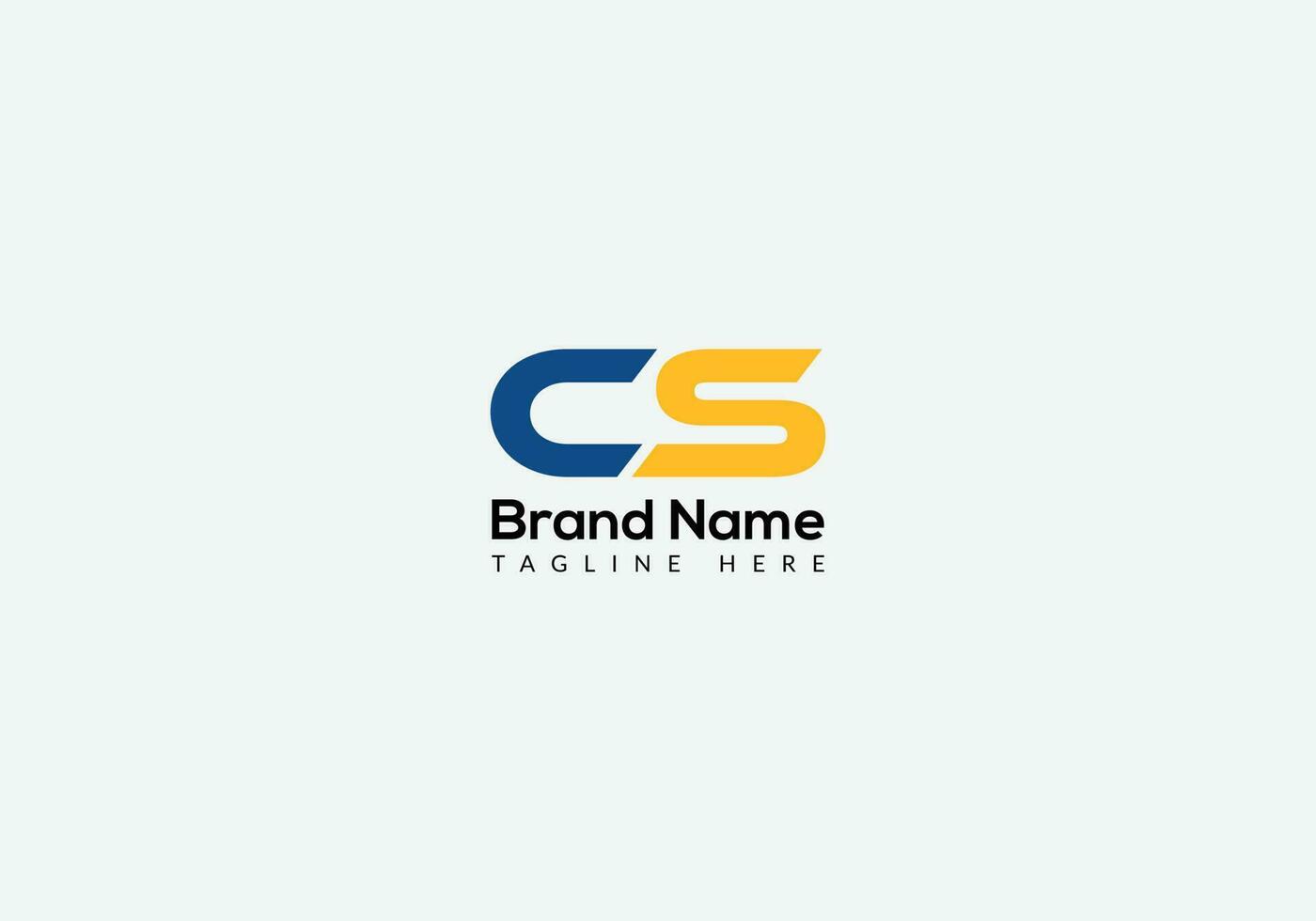 Abstract CS letter modern initial lettermarks logo design vector