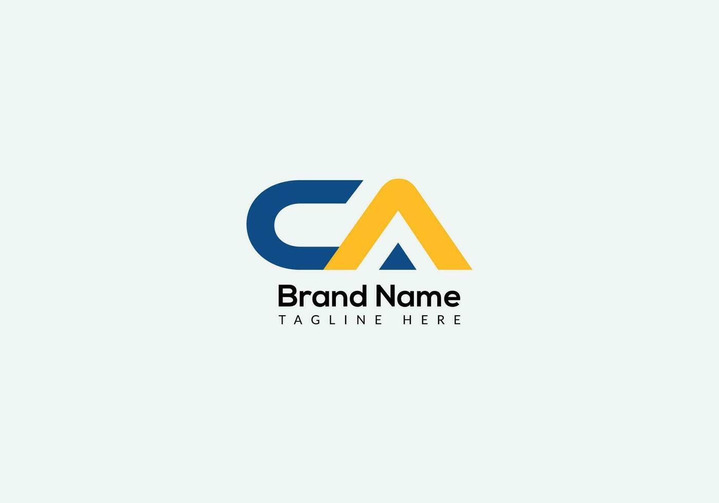 Abstract CA letter modern initial lettermarks logo design vector