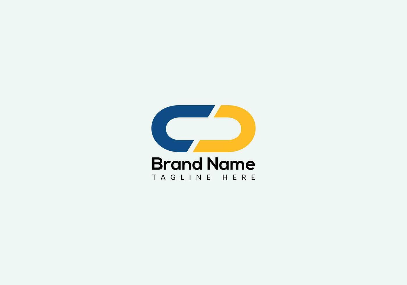 Abstract CD letter modern initial lettermarks logo design vector