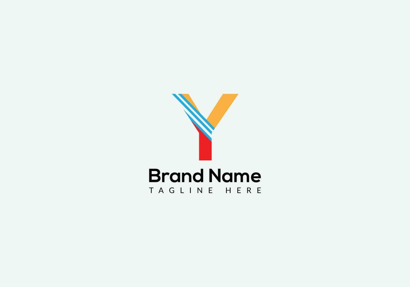 Abstract Y letter modern initial lettermarks logo design vector